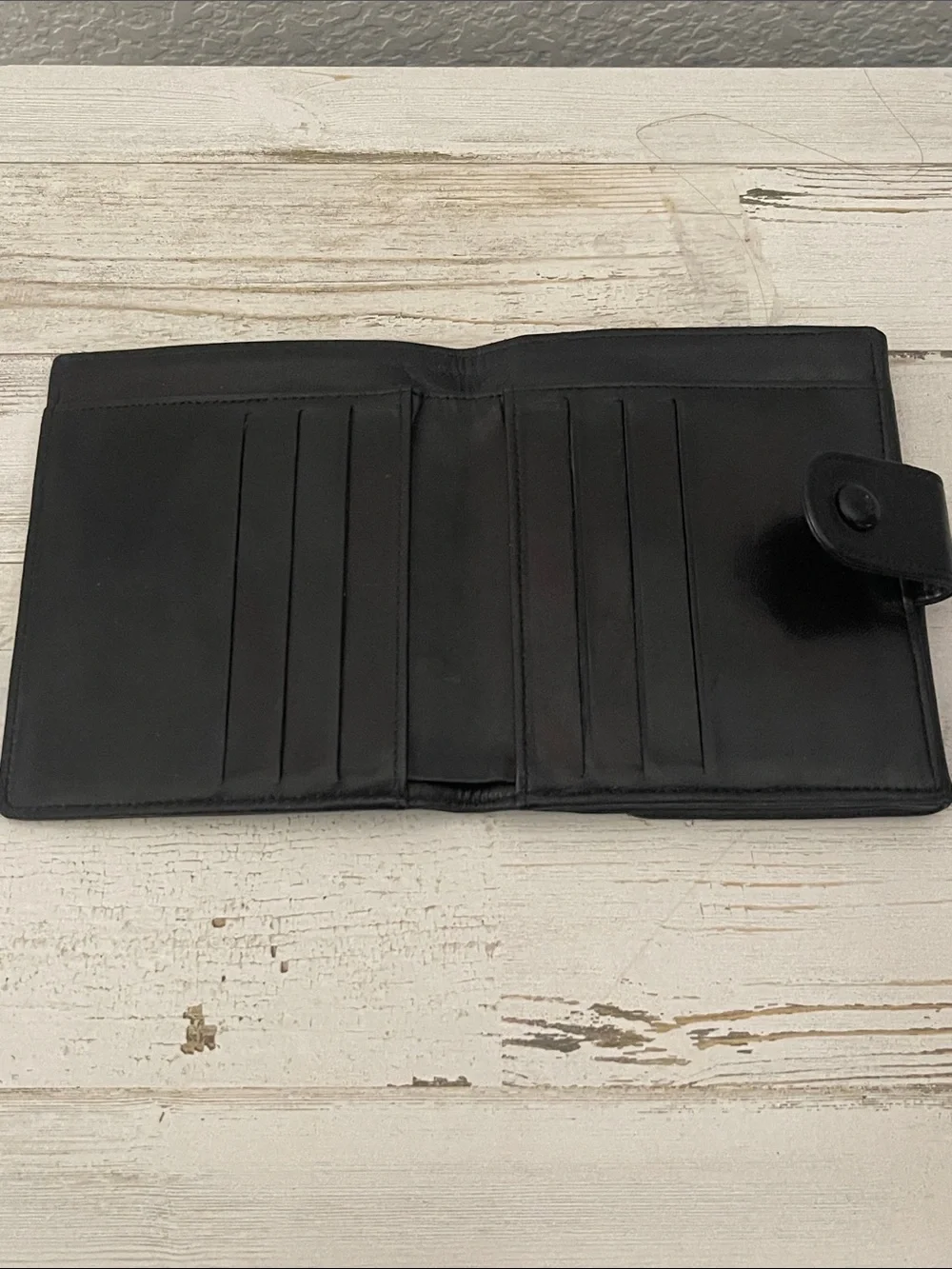 CHANEL Vintage Black Lambskin Oversized CC Bifold Wallet Made in France